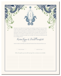 Marriage Certificate for Wedding by the Ocean