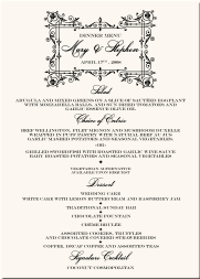 Cultural Wedding Menu Card