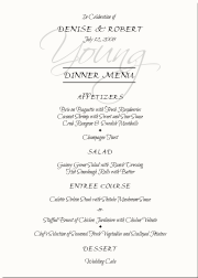 Monogram Wedding Menu Cards