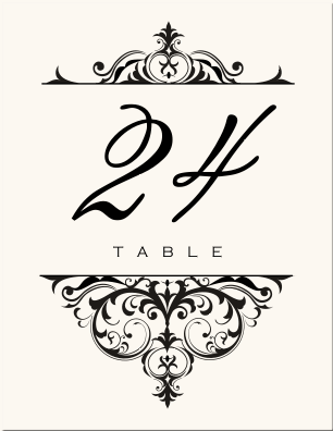 Abbey Cocktail Wedding Table Numbers Vintage Table Number