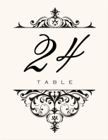 Abbey Cocktail Wedding Table Card