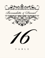 Emerson Wedding Table Number