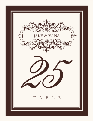 Wedding Table NumbersVintage Table Number DesignsVintage Table 