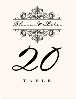 Merlin's Monkey Wedding Table Number