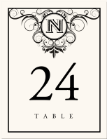 Spiral Swirl Table Number