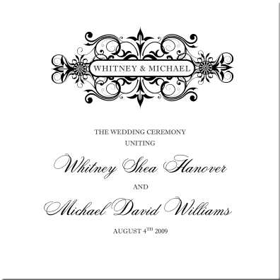 Vintage Monogram Wedding ProgramsWedding Ceremony ProgramsChurch Order of