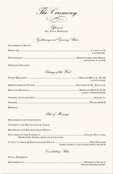Wedding ProgramsWedding Program WordingProgram SamplesProgram Wedding ProgramsWedding Program WordingProgram SamplesProgram