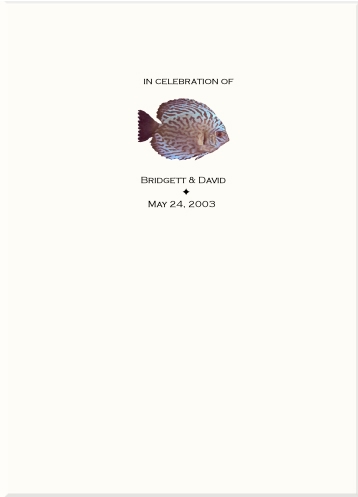 Tropical Fish Wedding ProgramsTropical Fish IllustrationsHawaiian Wedding 