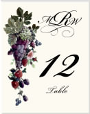 Table Number Idea for Vineyard Wedding