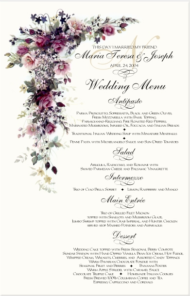 Red Rose Cascade Wedding Program ExamplesCatholic Wedding ProgramWedding 