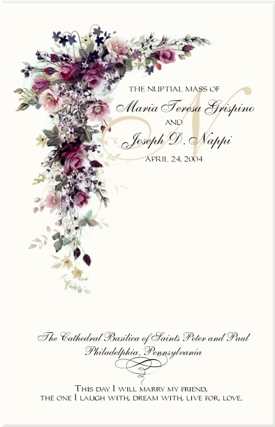 Red Rose Cascade Wedding Program ExamplesCatholic Wedding ProgramWedding