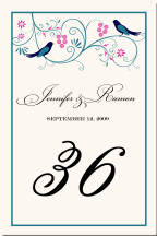 Leah and Luna Monogram Contemporary Wedding Table Numbers