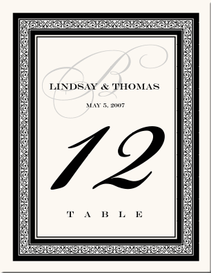 Wedding Table NumbersTable NamesCustom Monogram Table Number CardsSpecial 