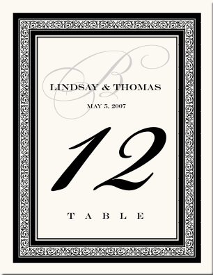 Wedding Table NumbersTable NamesCustom Monogram Table Number CardsSpecial