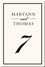 Homecoming Monogram Wedding Table Numbers