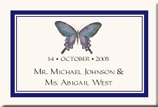 Butterfly Wedding Place Cards Border Illustration