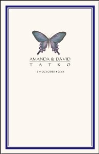 Butterfly Standard Wedding Program Illustration Border 