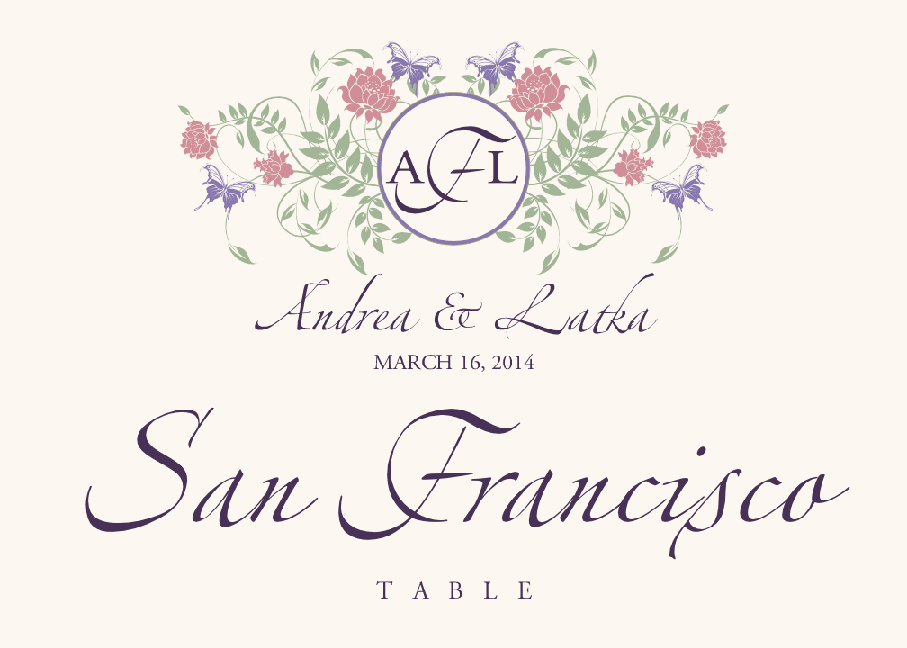 Table Name Card Table Name Card