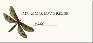 Wedding Place Card Dragonfly 