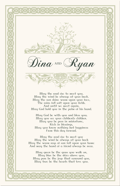 Tree of Life Celtic Wedding ProgramsIrish Wedding Program 