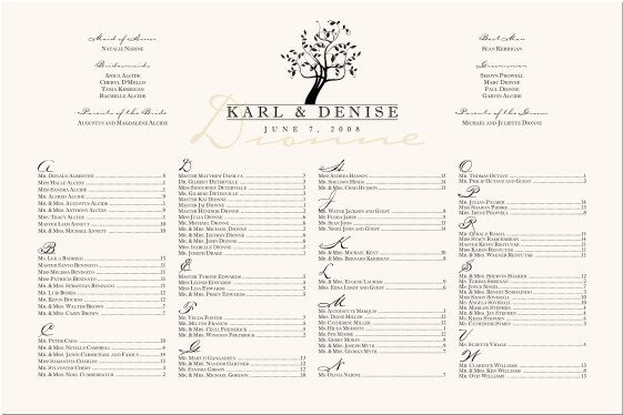 Plan your wedding reception seating arrangements with this template 