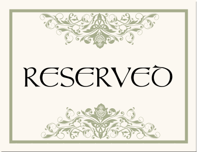 Reserved Table Cards Template Reserved Seating Cards