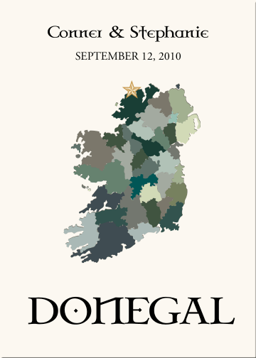 Map of Ireland Table Name