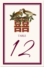 Asian Inspired Wedding Table Numbers