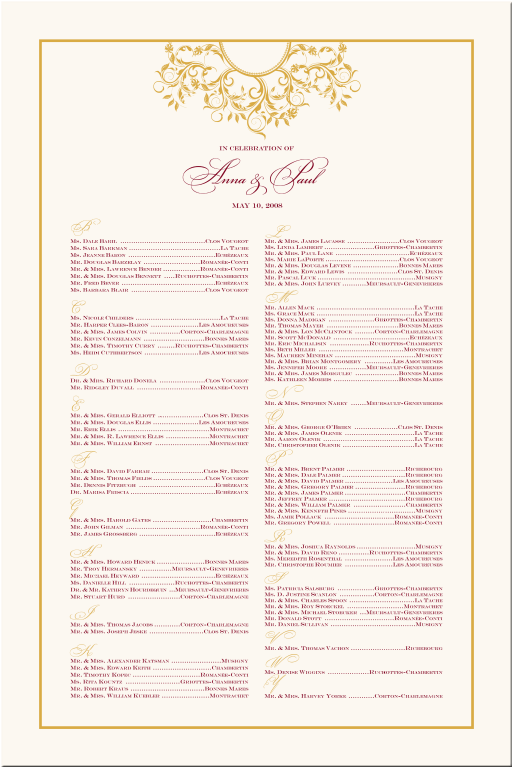 Paisley Wedding Seating ChartIndian Wedding Guest Seating ChartPaisley 