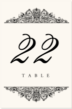 Paisley Power Wedding Table Number