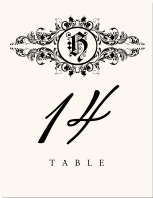 Paisley Power Indian Wedding Table Number