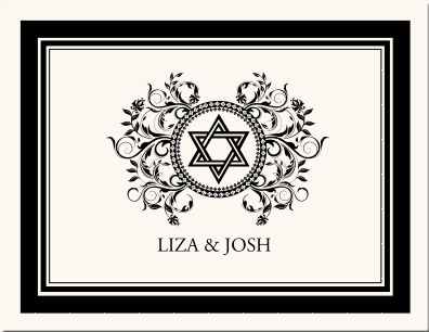 Jewish Monogram StationeryJewish Save the Date CardsJewish Wedding Favor 