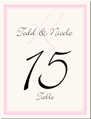 Table Number BickleyMonogram Border