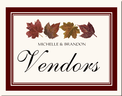 Fall Wedding Table CardsAutumn Theme Wedding Table NumbersFall Wedding 