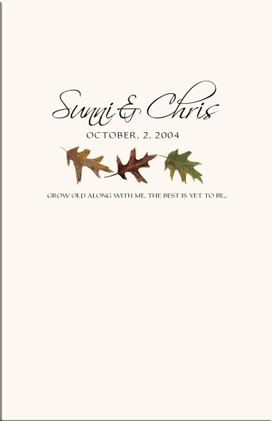 Autumn Wedding ProgramFall Wedding ProgramAutumn Theme Church ProgramFall