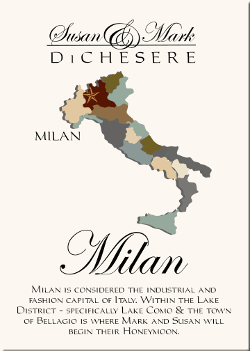 Italy Map Memorabilia Card
