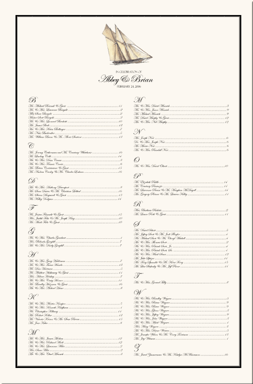 Seating Chart