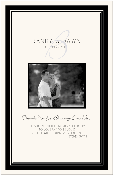 photography wedding menu cardsvintage monogram menu cards