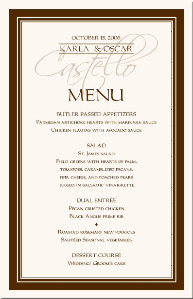 Menu Back