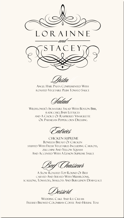 Flourish Monogram Menu CardsCustom Monogram DesignsMonogram DesignWedding