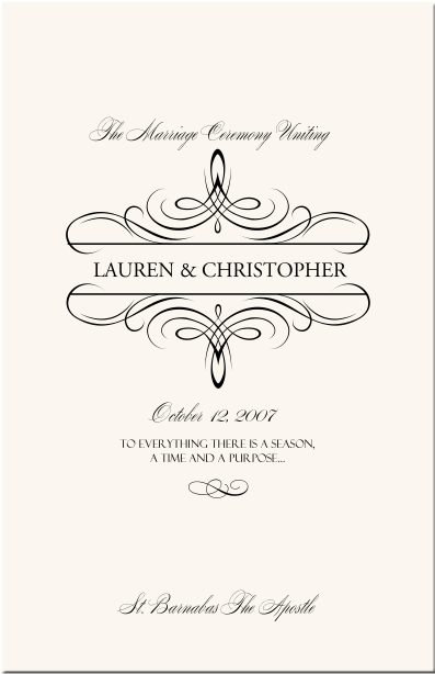 Flourish Monogram Wedding ProgramsCustom Monogram DesignsMonogram 