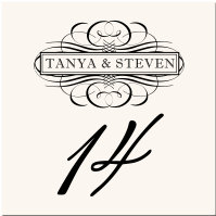 Fancy Monogram Wedding Table Number