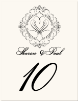 Pretty Heart Wedding Table Number Idea