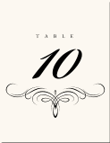 Wedding Table Number Swirl Flourish 11
