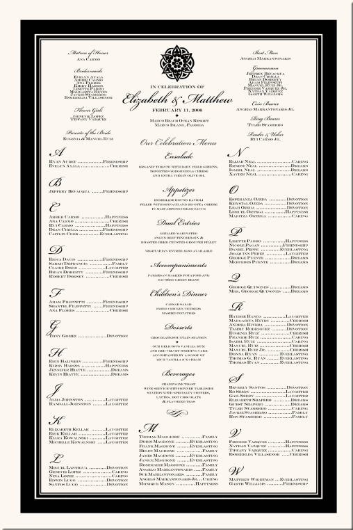 Gothic SymbolsPlace CardsTable NumbersWedding ProgramsSeating Charts