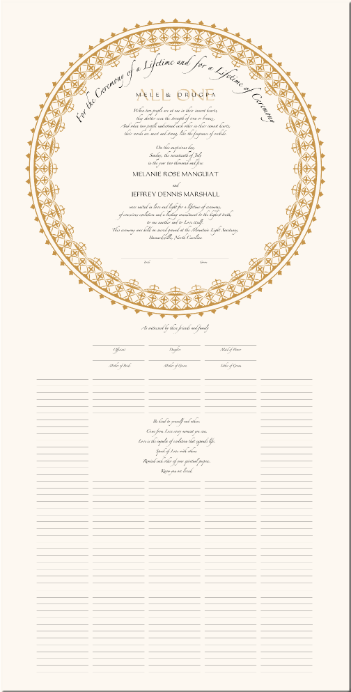 India Inspired Hindu Wedding CertificateMarriage CertificateVictorian 