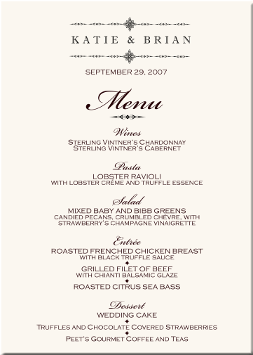 Menu Card