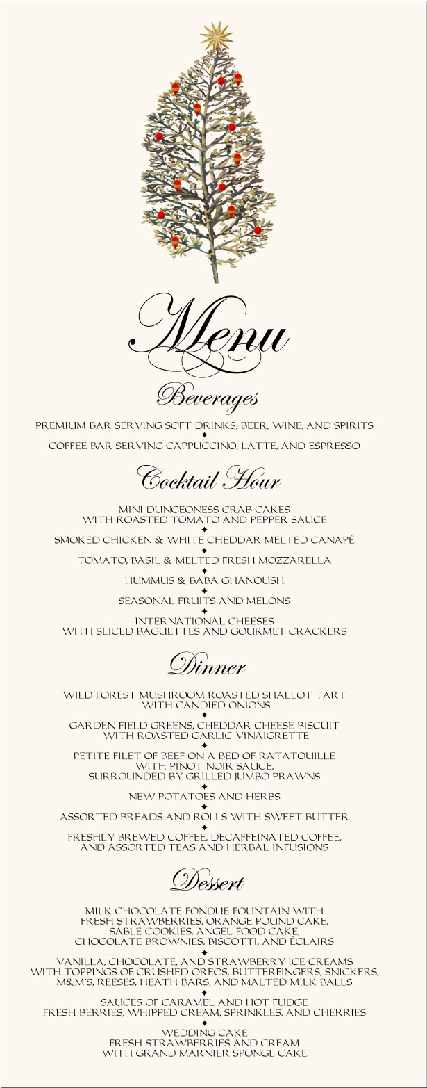 Winter Theme Wedding Menu Cards-Snowflake Wedding Menu Cards-Christmas