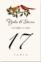 Bird & Animal Wedding Table Numbers