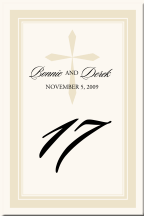 Christian Religous Symbols Wedding Table Numbers